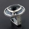 rose cut labradorite ring