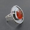 rose cut red onyx ring