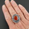 rose cut red onyx ring