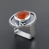 rose cut red onyx ring
