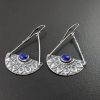 mandala earrings with lapis
