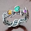Malachite Grapevine Ring Size 8