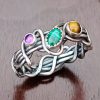 Malachite Grapevine Ring Size 8