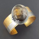 Pietersite Mixed Metal Cuff Bracelet 4