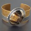 Pietersite Mixed Metal Cuff Bracelet 1