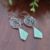 variscite rose earrings 2