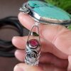 Turquoise Rose Statement Necklace 5