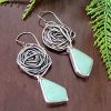 variscite rose earrings