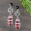 sardonyx rose earrings 1