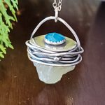 Natural Surface Green Calcite Pendant