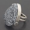 snowflake obsidian ring