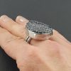 snowflake obsidian ring