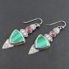 Malachite and Ruby Earrings