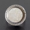 white druzy ring