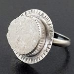 white druzy ring