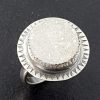 white druzy ring