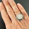 white druzy ring