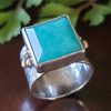 amazonite wide band ring Michele Grady