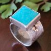 amazonite wide band ring