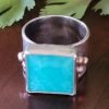 amazonite wide band ring