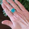 amazonite wide band ring