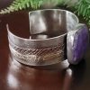 charoite mixed metal cuff