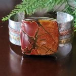 cherry creek jasper mixed metal cuff