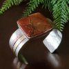 cherry creek jasper mixed metal cuff