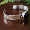 black onyx mixed metal cuff