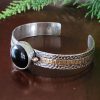 black onyx mixed metal cuff