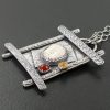 Sleeping Beauty Carved Bone Necklace