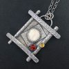 Sleeping Beauty Carved Bone Necklace