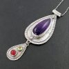 Amethyst Ruby Peridot Necklace