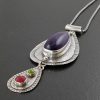 Amethyst Ruby Peridot Necklace