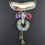 turquoise and bone talisman necklace