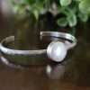 coin pearl stacking cuff