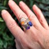 Fire Opal Stacking Rings Size 8
