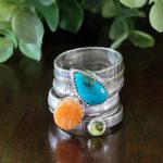 Turquoise Stacking Rings Size 8.5