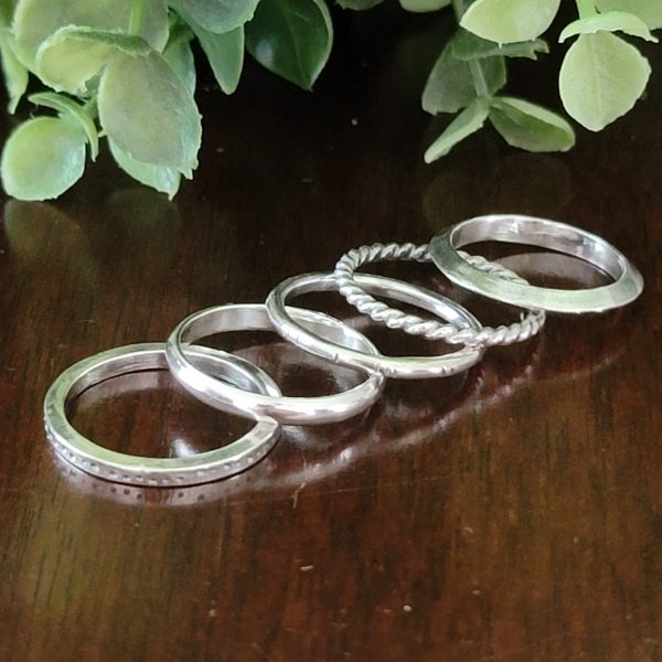Silver Stacking Ring Set