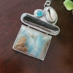 Ocean Picture Rock Apatite Necklace