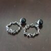 Black Onyx Grapevine Hoop Earrings - Image 3