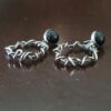 Black Onyx Grapevine Hoop Earrings - Image 4