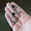 Black Onyx Grapevine Hoop Earrings - Image 2