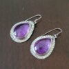Large Amethyst Teardrop Earrings