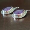 Large Amethyst Teardrop Earrings - Image 3